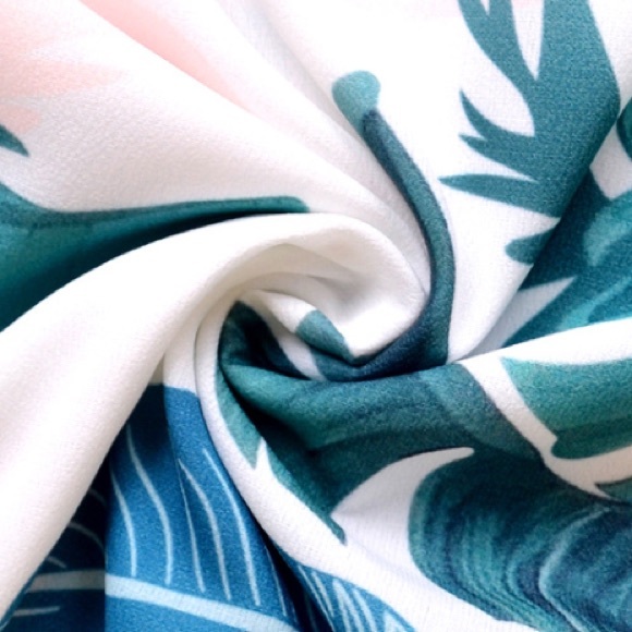 Spaghetti Strap Palm Leaf Dress - Picture 6 of 8